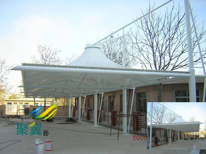 膜结构车棚建筑环境特征|多新型膜材
